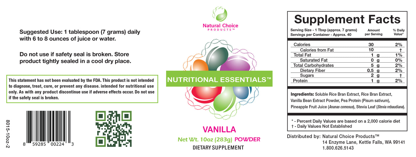 Natural Choice Products- Vanilla Nutritional Essentials